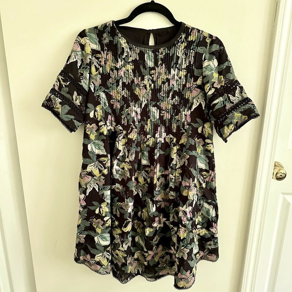 Aritzia Wilfred Black Floral Sonora Dress - size XS - Picture 2 of 4